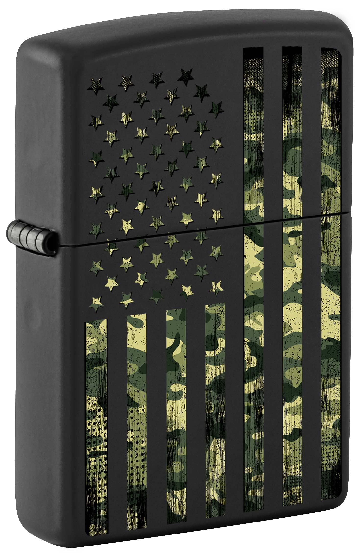 Foto 2 pulgar | Encendedor Zippo 80983  Camuflaje  Bandera De Los Estados Unidos  Negro Mate - Venta Internacional.