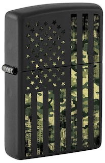 Foto 1 | Encendedor Zippo 80983 Camuflaje Bandera De Los Estados Unidos Negro Mate - Venta Internacional.