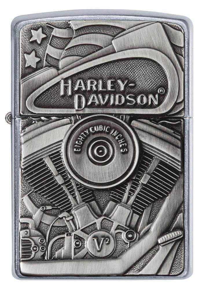 Foto 3 pulgar | Emblema De Bandera Zippo Harley-davidson Motor  Más Ligero  Cromado - Venta Internacional.