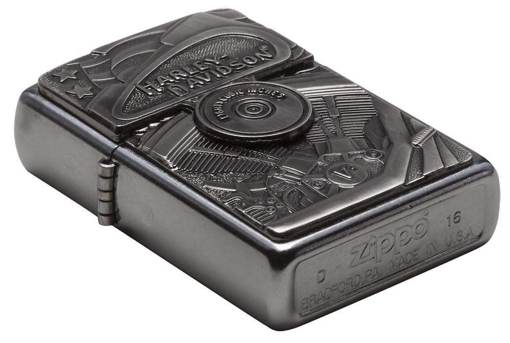 Foto 7 pulgar | Emblema De Bandera Zippo Harley-davidson Motor  Más Ligero  Cromado - Venta Internacional.