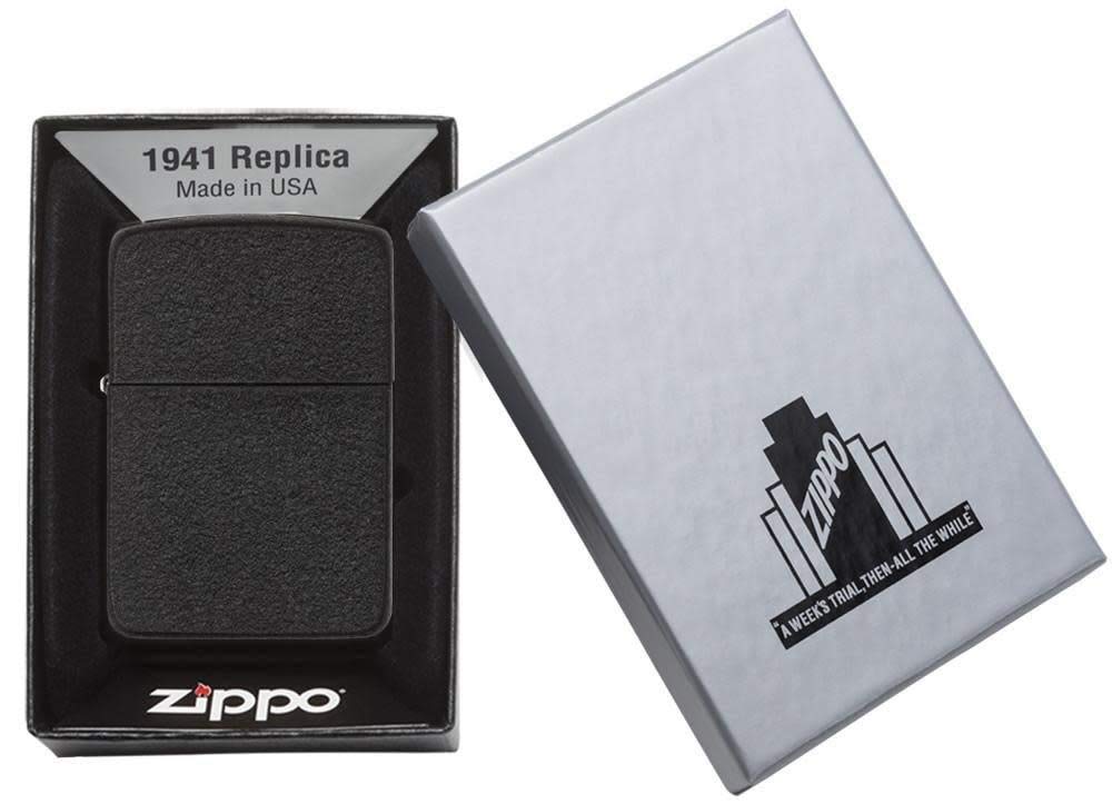 Foto 8 pulgar | Réplica De Encendedor De Bolsillo Zippo 1941 Black Crackle - Venta Internacional.
