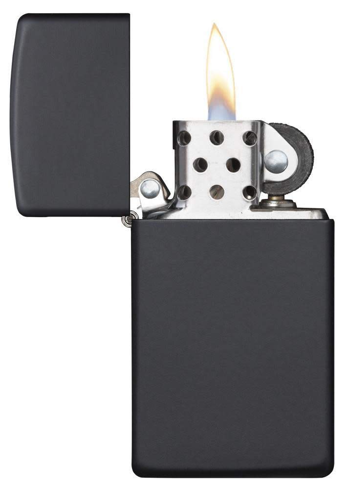 Foto 4 pulgar | Mechero De Bolsillo Zippo Slim Negro Mate Resistente Al Viento - Venta Internacional.