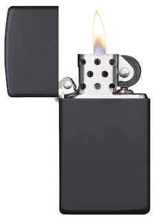 Foto 3 | Mechero De Bolsillo Zippo Slim Negro Mate Resistente Al Viento - Venta Internacional.