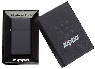 Foto 6 | Mechero De Bolsillo Zippo Slim Negro Mate Resistente Al Viento - Venta Internacional.