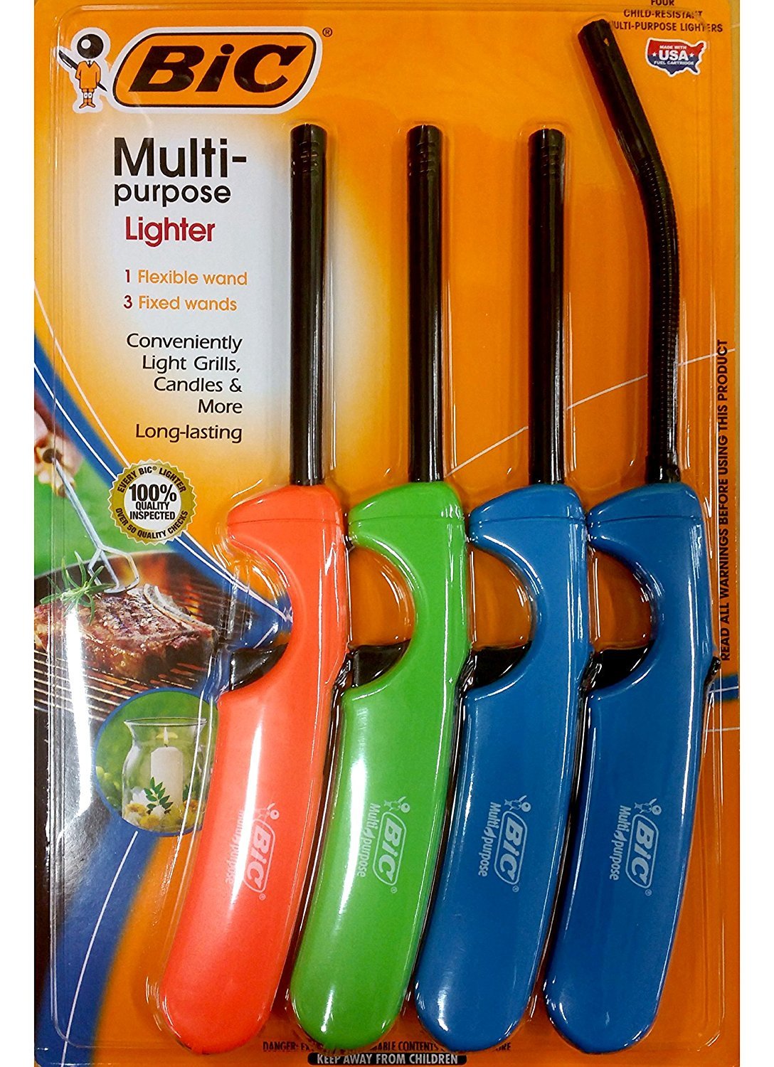Foto 2 pulgar | Lighter Bic Multipurpose Classic Edition Con Flex Wand  Paquete De 4 - Venta Internacional.