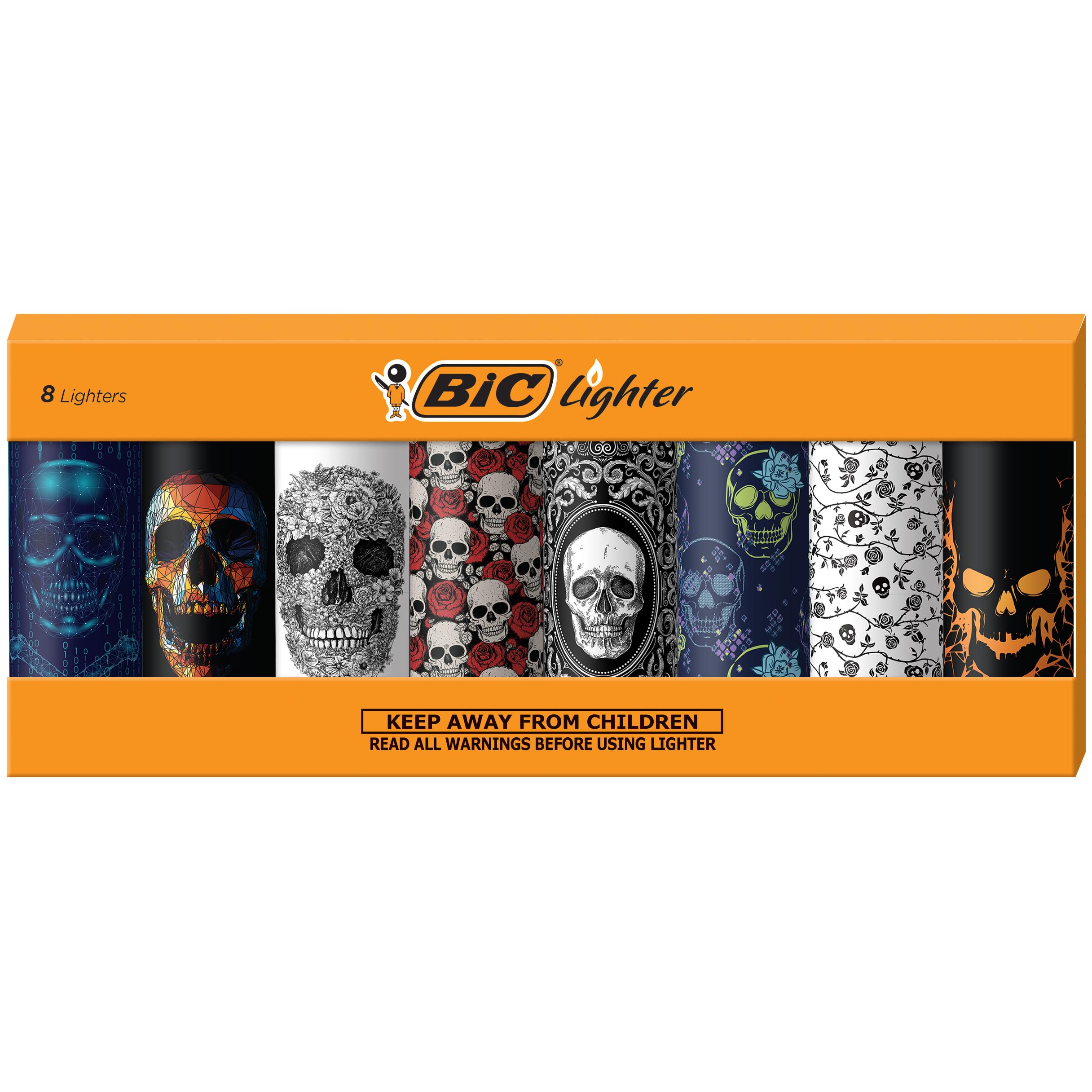 Foto 2 pulgar | Pocket Lighters Bic Special Edition Skulls Series  Juego De 8 - Venta Internacional.