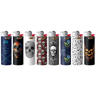 Foto 3 | Pocket Lighters Bic Special Edition Skulls Series Juego De 8 - Venta Internacional.