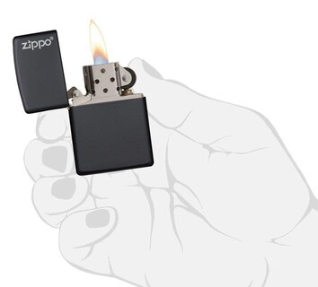 Foto 5 | Encendedor De Bolsillo Con Logotipo Zippo Negro Mate - Venta Internacional.