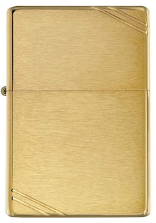 Foto 2 | Mechero De Bolsillo Zippo Vintage De Latón Cepillado Con Barras - Venta Internacional.