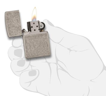 Foto 5 | Mechero De Bolsillo Zippo Zo28973 Armor Plateado Envejecido - Venta Internacional.