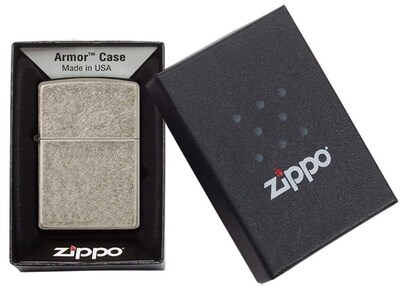 Foto 6 | Mechero De Bolsillo Zippo Zo28973 Armor Plateado Envejecido - Venta Internacional.