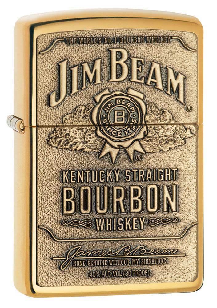 Foto 2 pulgar | Encendedor De Bolsillo Zippo Jim Beam Bourbon Con Emblema De Latón - Venta Internacional.