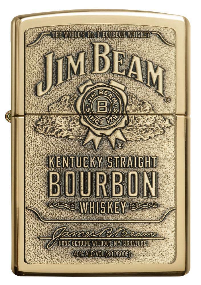 Foto 3 pulgar | Encendedor De Bolsillo Zippo Jim Beam Bourbon Con Emblema De Latón - Venta Internacional.