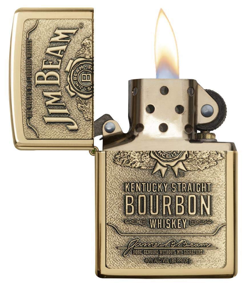 Foto 4 pulgar | Encendedor De Bolsillo Zippo Jim Beam Bourbon Con Emblema De Latón - Venta Internacional.