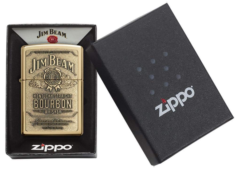 Foto 6 pulgar | Encendedor De Bolsillo Zippo Jim Beam Bourbon Con Emblema De Latón - Venta Internacional.
