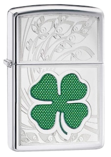 Foto 1 | Mechero De Bolsillo Zippo Clover Design Cromado Muy Pulido - Venta Internacional.