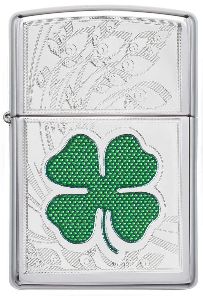 Foto 3 pulgar | Mechero De Bolsillo Zippo Clover Design  Cromado Muy Pulido - Venta Internacional.