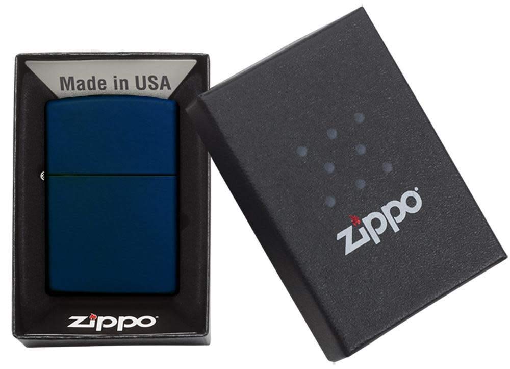 Foto 7 pulgar | Mechero De Bolsillo Zippo Classic Azul Marino Mate Resistente Al Viento - Venta Internacional.