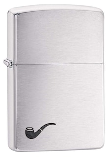 Foto 1 | Pipe Zippo Más Ligero Cromado Cepillado Negro Unisex Adulto - Venta Internacional.