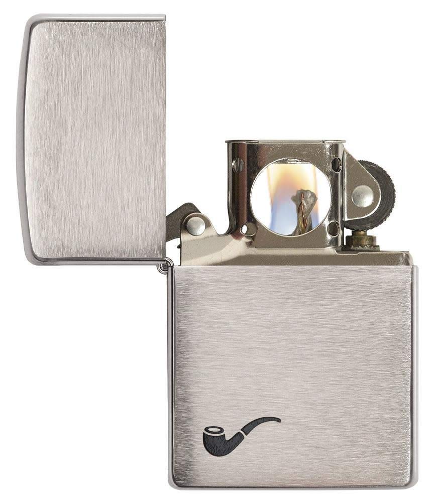 Foto 4 pulgar | Pipe Zippo Más Ligero  Cromado Cepillado  Negro  Unisex  Adulto - Venta Internacional.