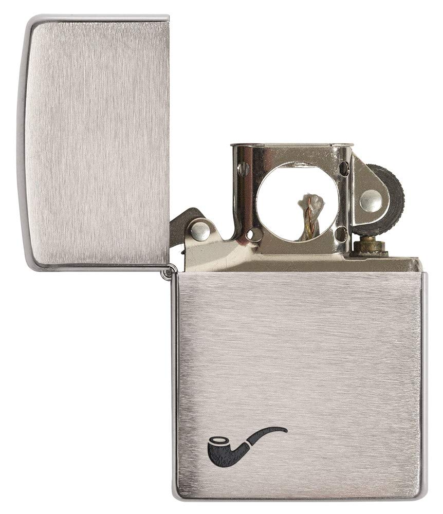 Foto 5 pulgar | Pipe Zippo Más Ligero  Cromado Cepillado  Negro  Unisex  Adulto - Venta Internacional.
