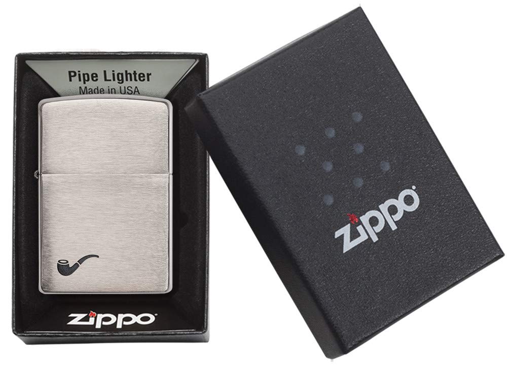 Foto 7 pulgar | Pipe Zippo Más Ligero  Cromado Cepillado  Negro  Unisex  Adulto - Venta Internacional.