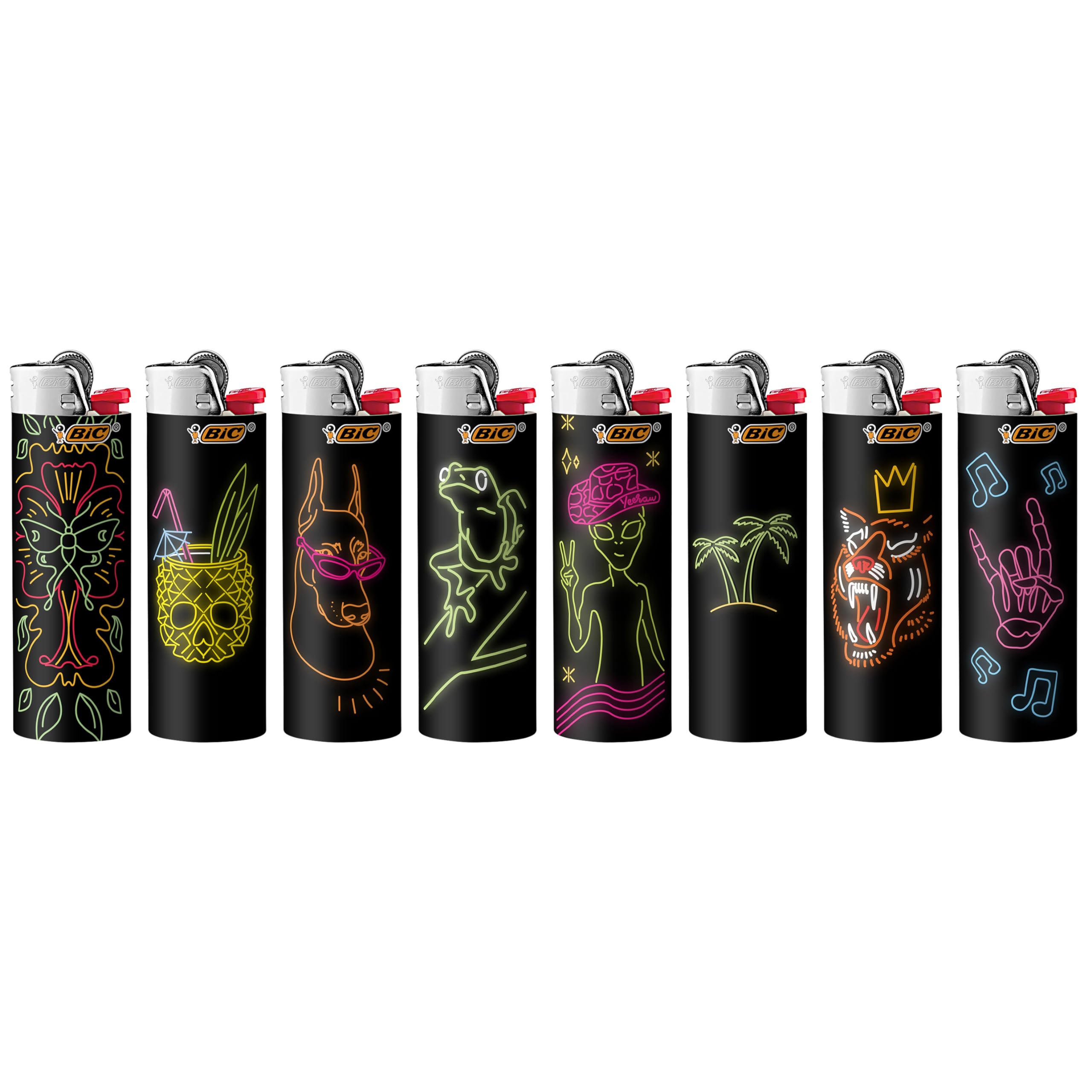 Foto 4 pulgar | Mechero De Bolsillo Bic Maxi Pocket Edición Especial Neon X8 - Venta Internacional.