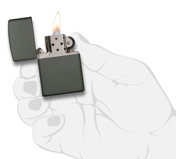 Foto 5 | Mechero De Bolsillo Zippo Classic Verde Mate Original Fabricado En Ee. Uu. - Venta Internacional.