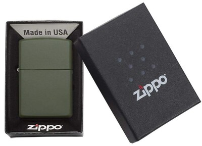 Foto 6 | Mechero De Bolsillo Zippo Classic Verde Mate Original Fabricado En Ee. Uu. - Venta Internacional.