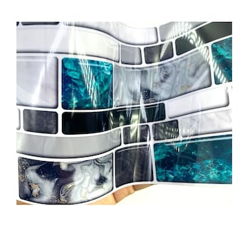 Foto 3 | Plástico Adherente Belug Multicolor - Diseño Azulejo 27 Piezas de 10 X 20 cm C/U