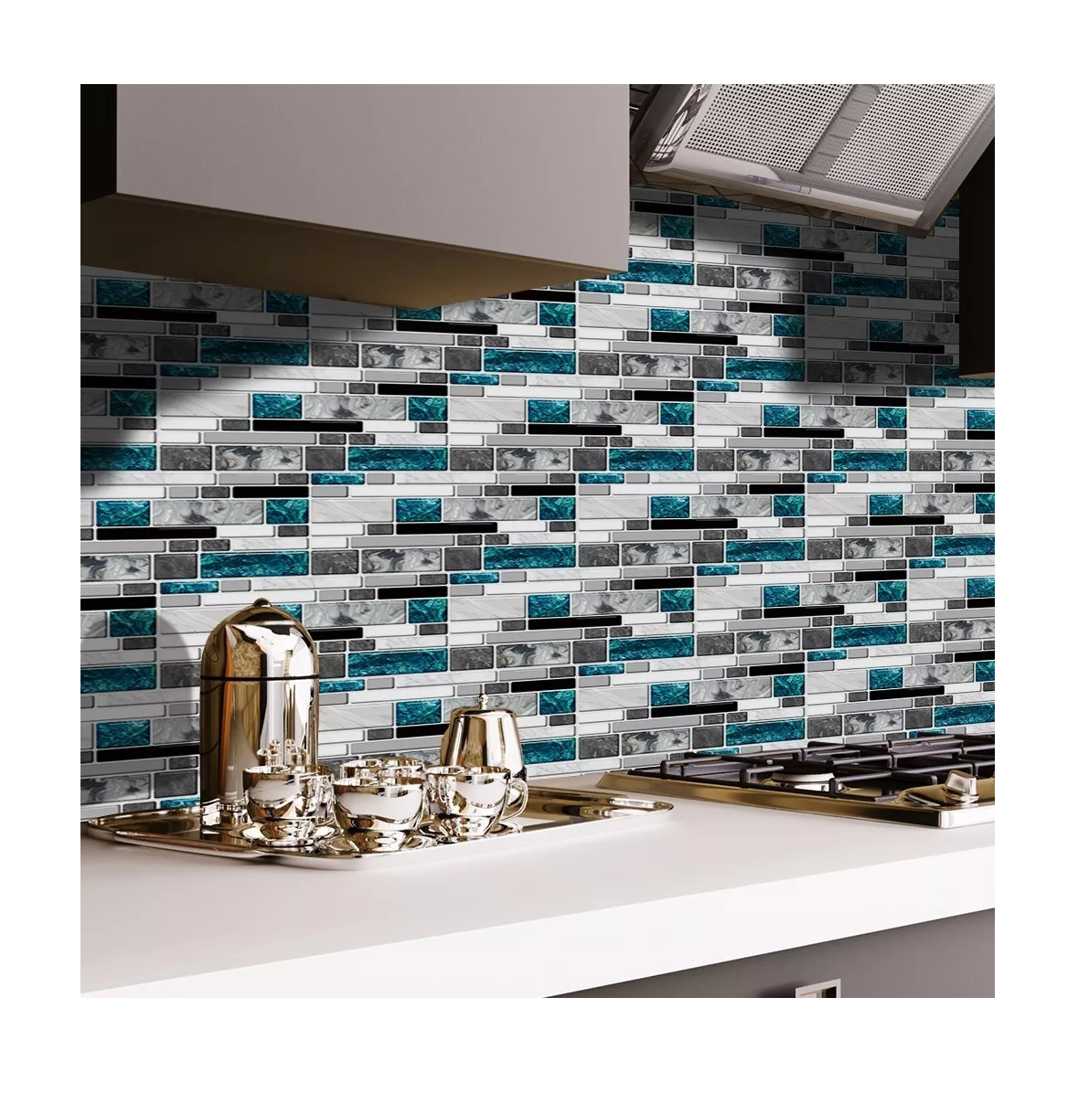 Foto 5 | Plástico Adherente Belug Multicolor - Diseño Azulejo 27 Piezas de 10 X 20 cm C/U