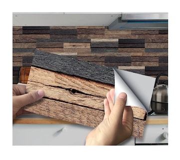 Foto 2 | Plástico Adherente Belug color Marrón - Diseño Madera 27 Piezas de 10 X 20 cm C/U