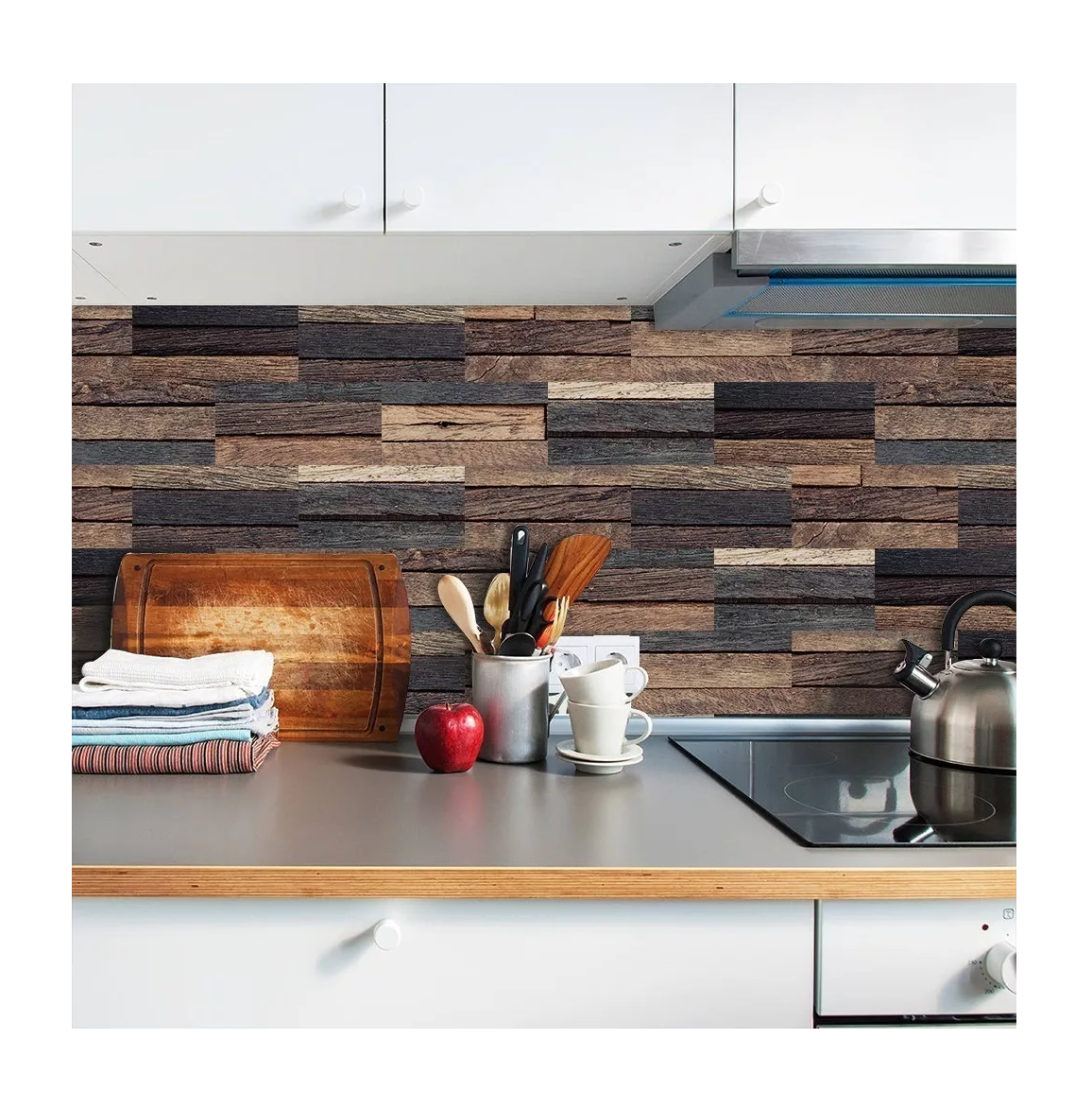 Foto 4 pulgar | Plástico Adherente Belug color Marrón - Diseño Madera 27 Piezas de 10 X 20 cm C/U