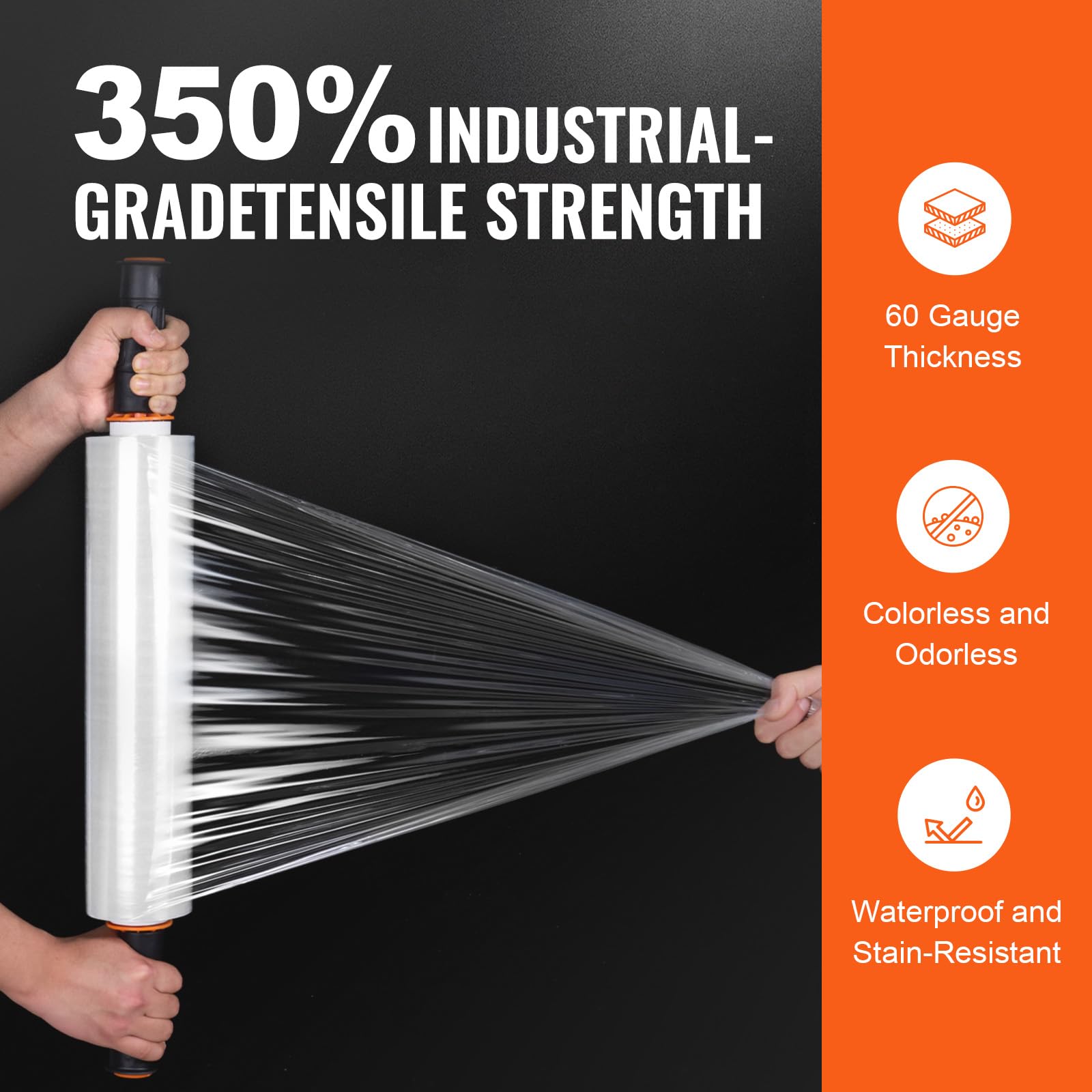 Foto 3 | Película Elástica Vevor, 38 Cm X 305 M, 15 Kg, Resistencia Industrial, Paquete De 3 - Venta Internacional.