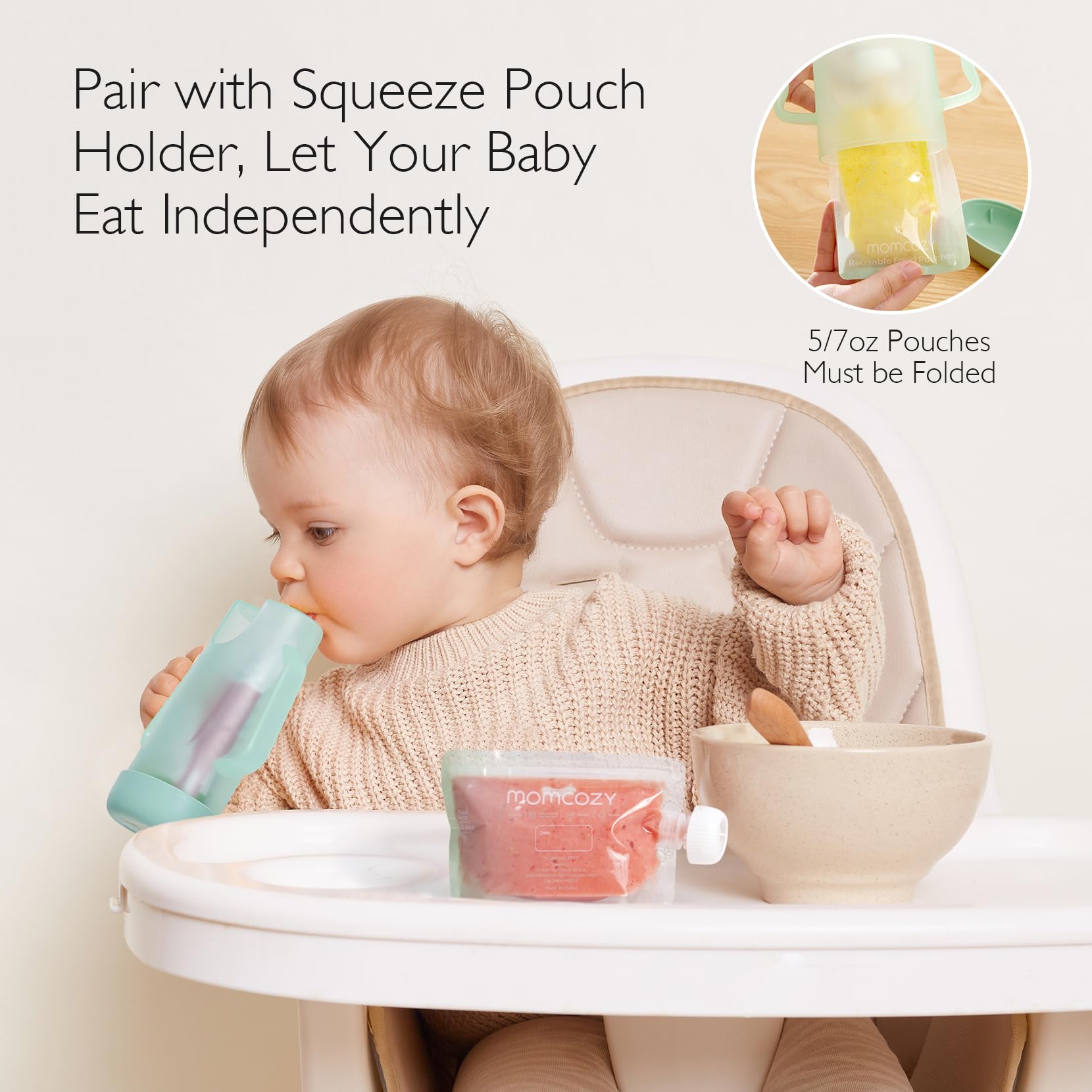 Foto 6 | Bolsas De Comida Reutilizables Momcozy Para Niños Pequeños, 100 Ml, Sin Bpa - Venta Internacional.
