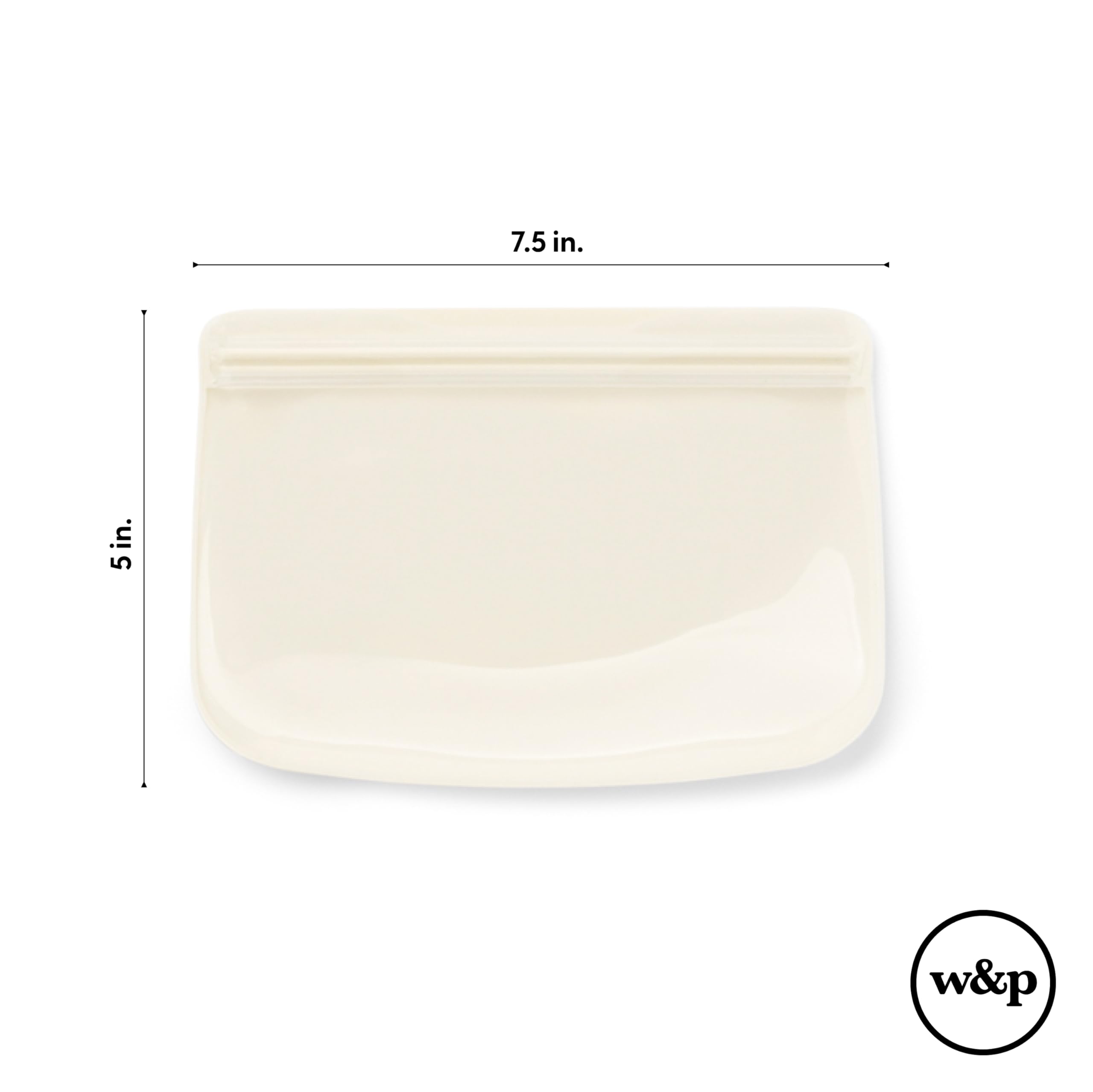 Foto 7 pulgar | Bolsa De Almacenamiento Reutilizable De Silicona W&p Porter Sandwich, 300 Ml, Crema - Venta Internacional.