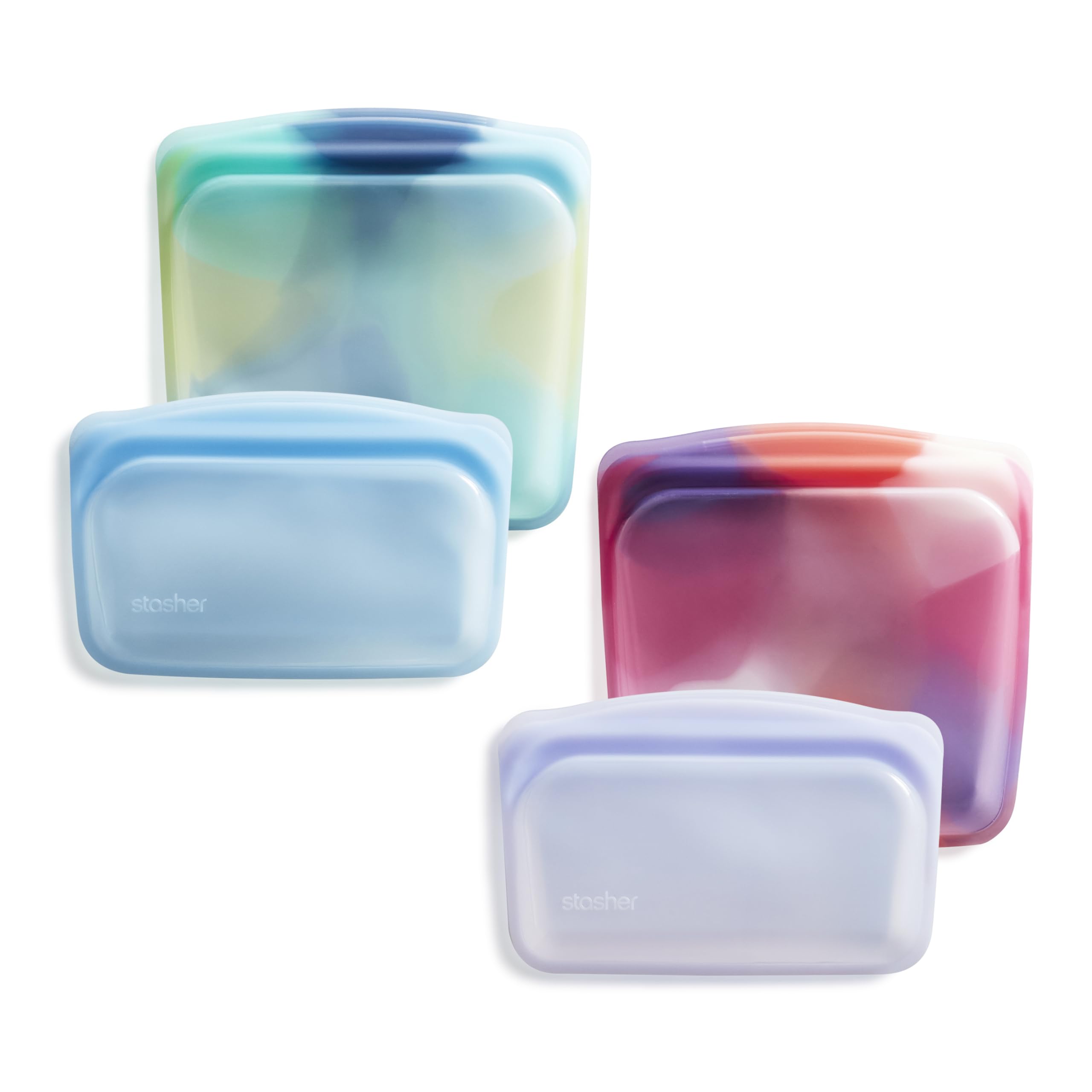 Bolsas Reutilizables Para Almacenamiento De Alimentos Stasher Premium Silicone, Paquete De 4 - Venta Internacional.