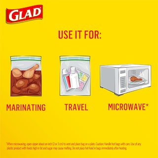 Foto 4 | Bolsas De Plástico Glad Con Cierre Para Congelador, Almacenamiento De Un Cuarto De Galón, 20 Unidades - Venta Inte