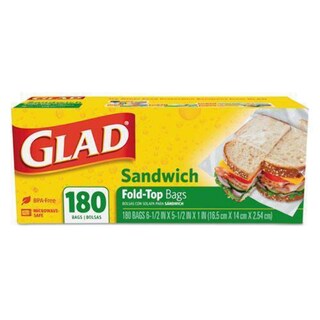 Foto 5 | Bolsas De Plástico Glad Fold Top De 180 Unidades Para Sándwiches - Venta Internacional.
