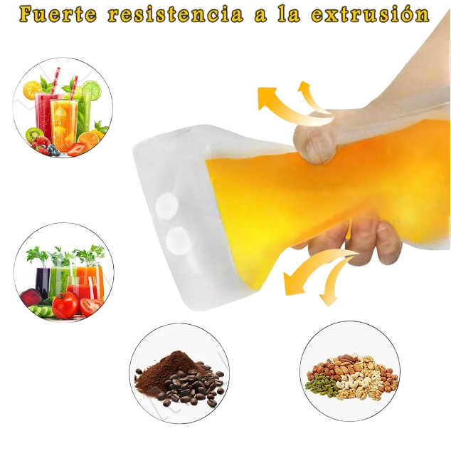 Foto 4 pulgar | 100 Xtellar Bolsas Y Pajitas De Bebida Reutilizables Translúcidas
