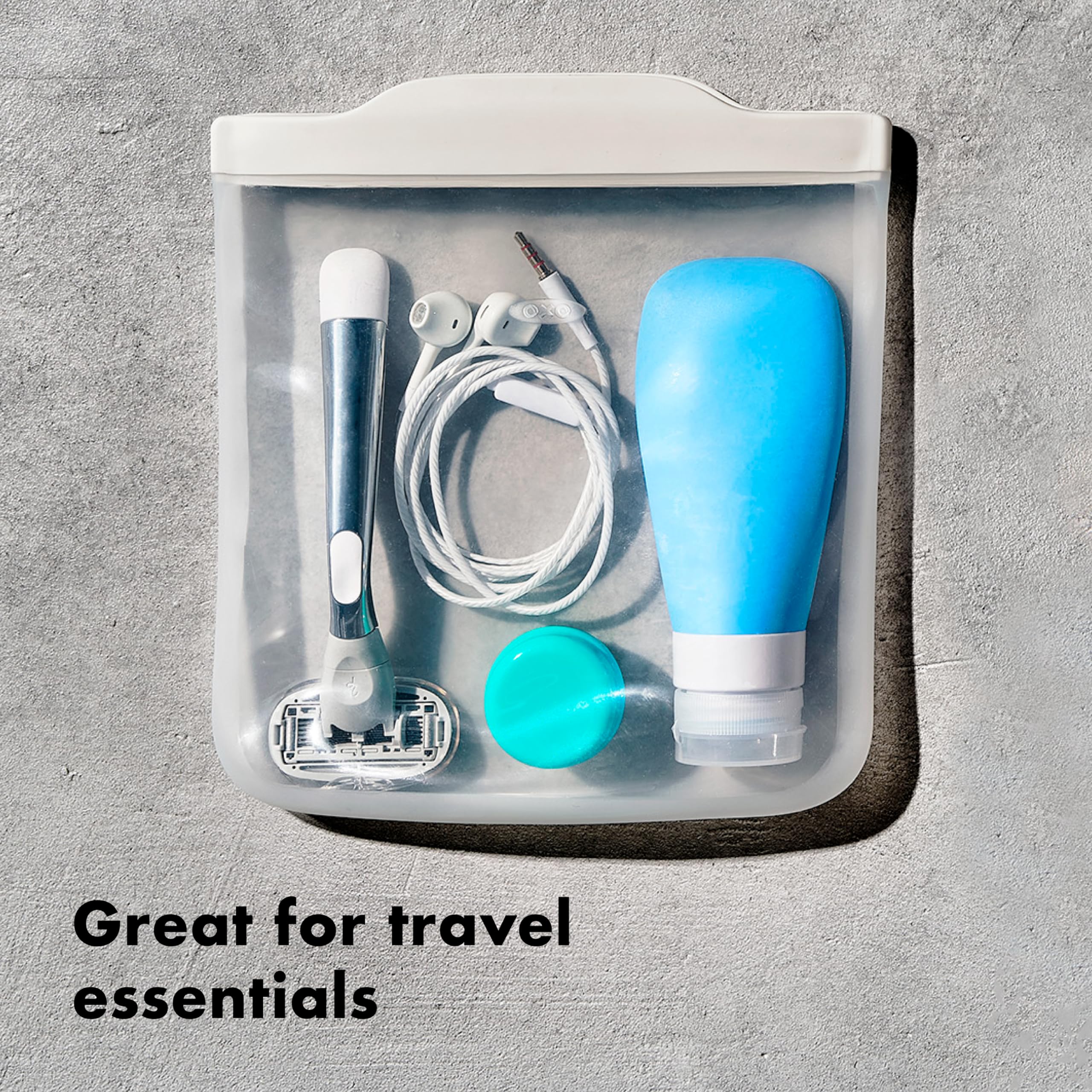Foto 4 pulgar | Bolsa Reutilizable Oxo Good Grips De Silicona Para Galones (3,8 L) - Avena - Venta Internacional.