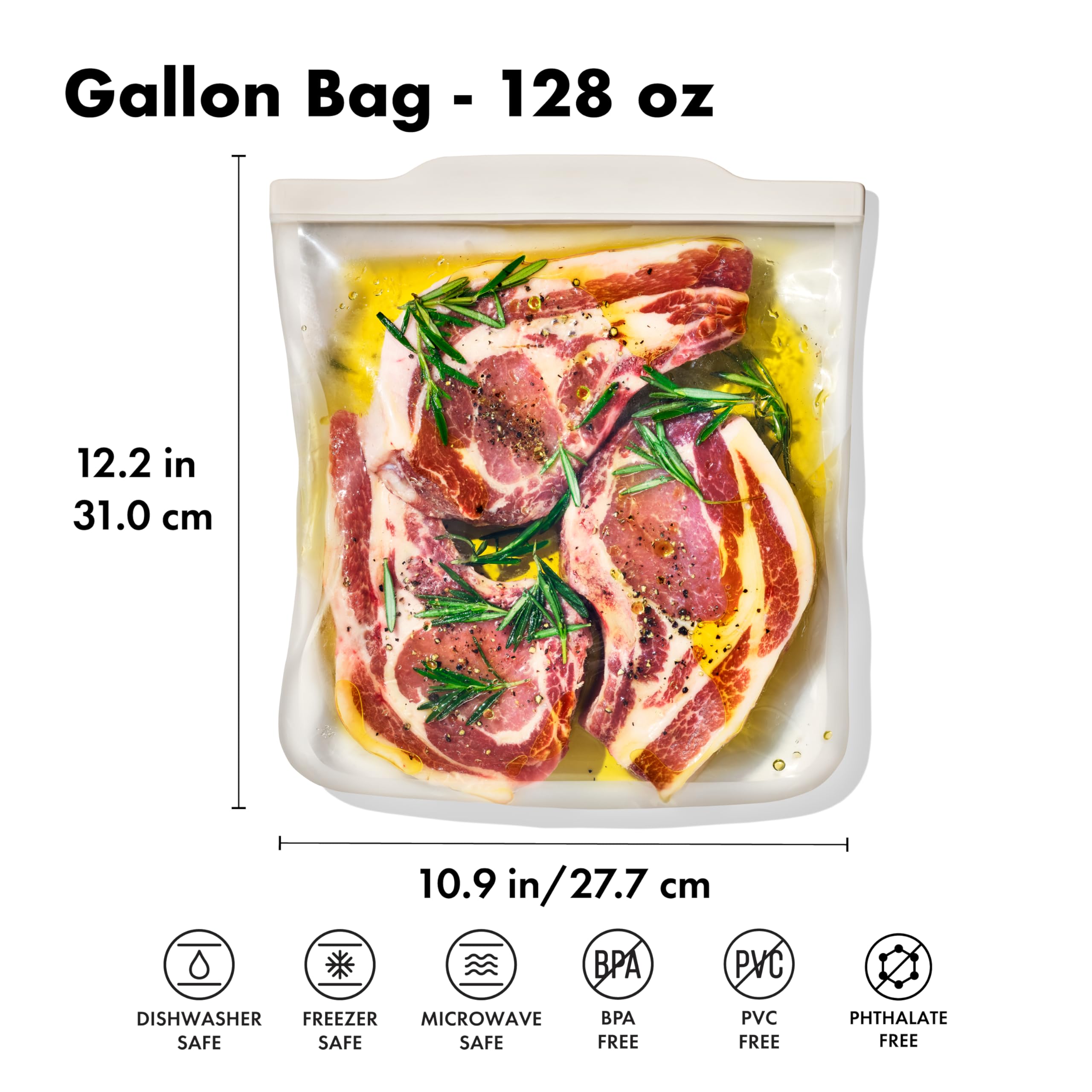 Foto 7 pulgar | Bolsa Reutilizable Oxo Good Grips De Silicona Para Galones (3,8 L) - Avena - Venta Internacional.
