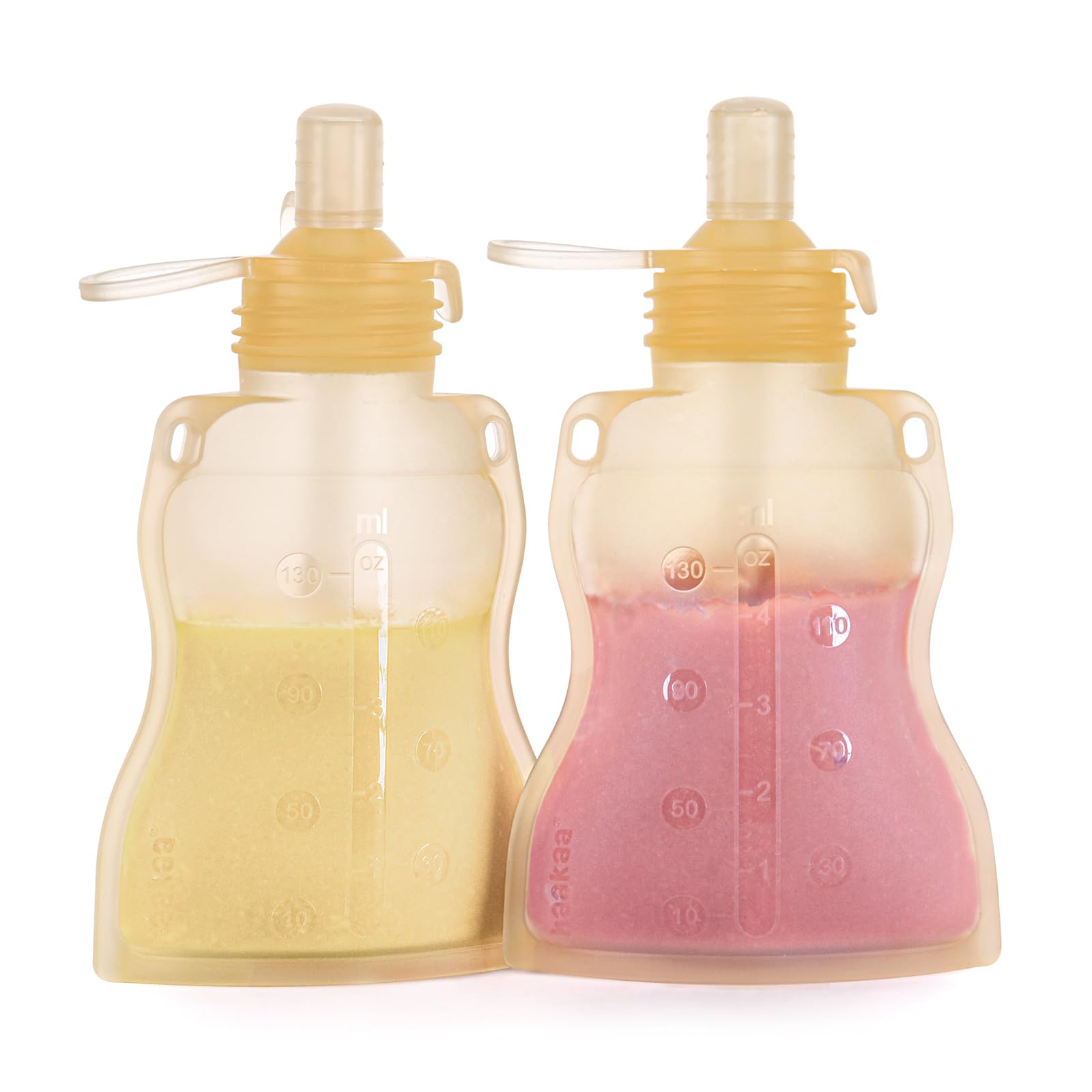 Foto 2 pulgar | Bolsa Reutilizable Para Comida Para Bebés Haakaa, 130 Ml, Paquete De 2, Color Amarillo - Venta Internacional.