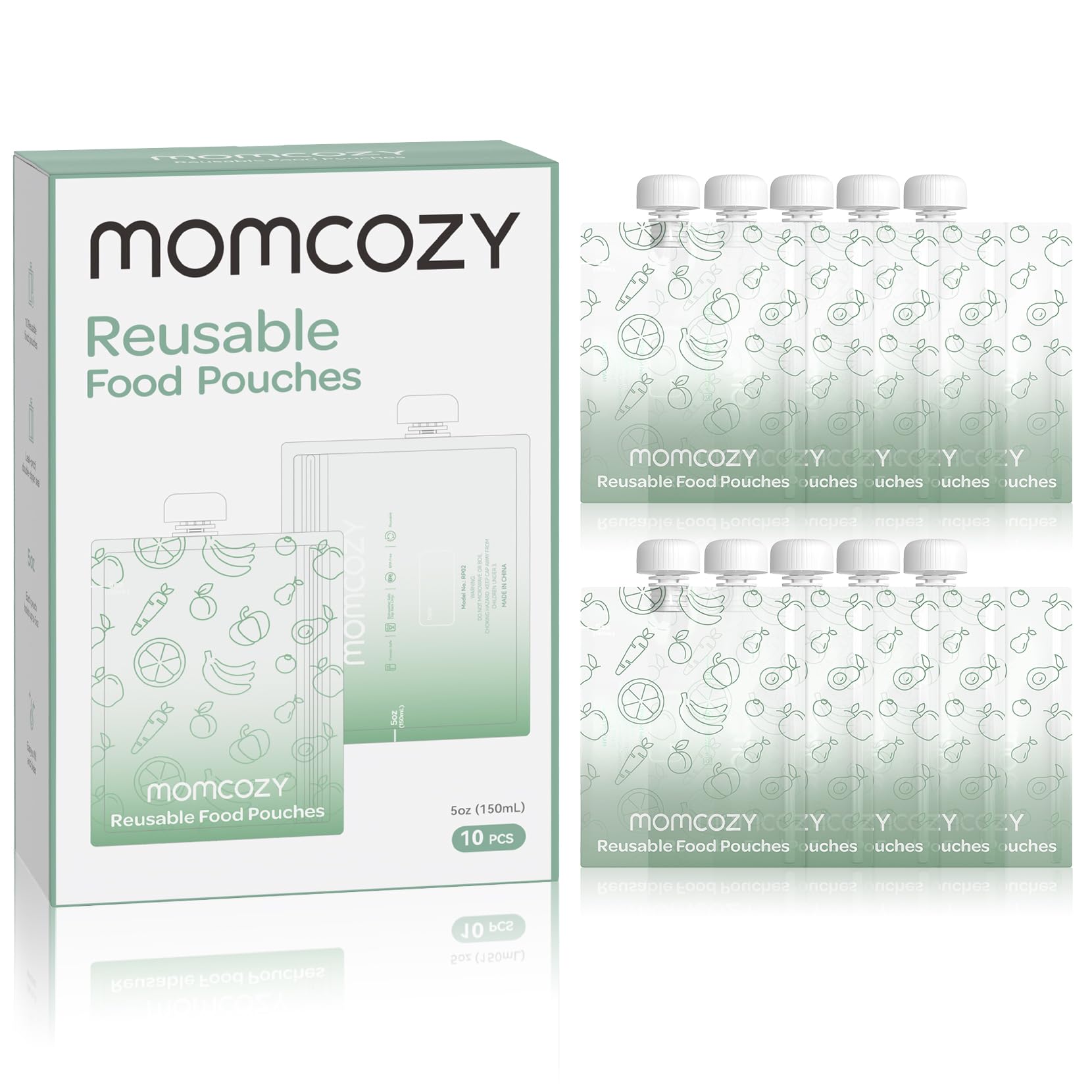 Foto 2 pulgar | Bolsas Reutilizables De Comida Para Bebés Momcozy Para Niños Pequeños, 150 Ml, Paquete De 10 - Venta Internacional.