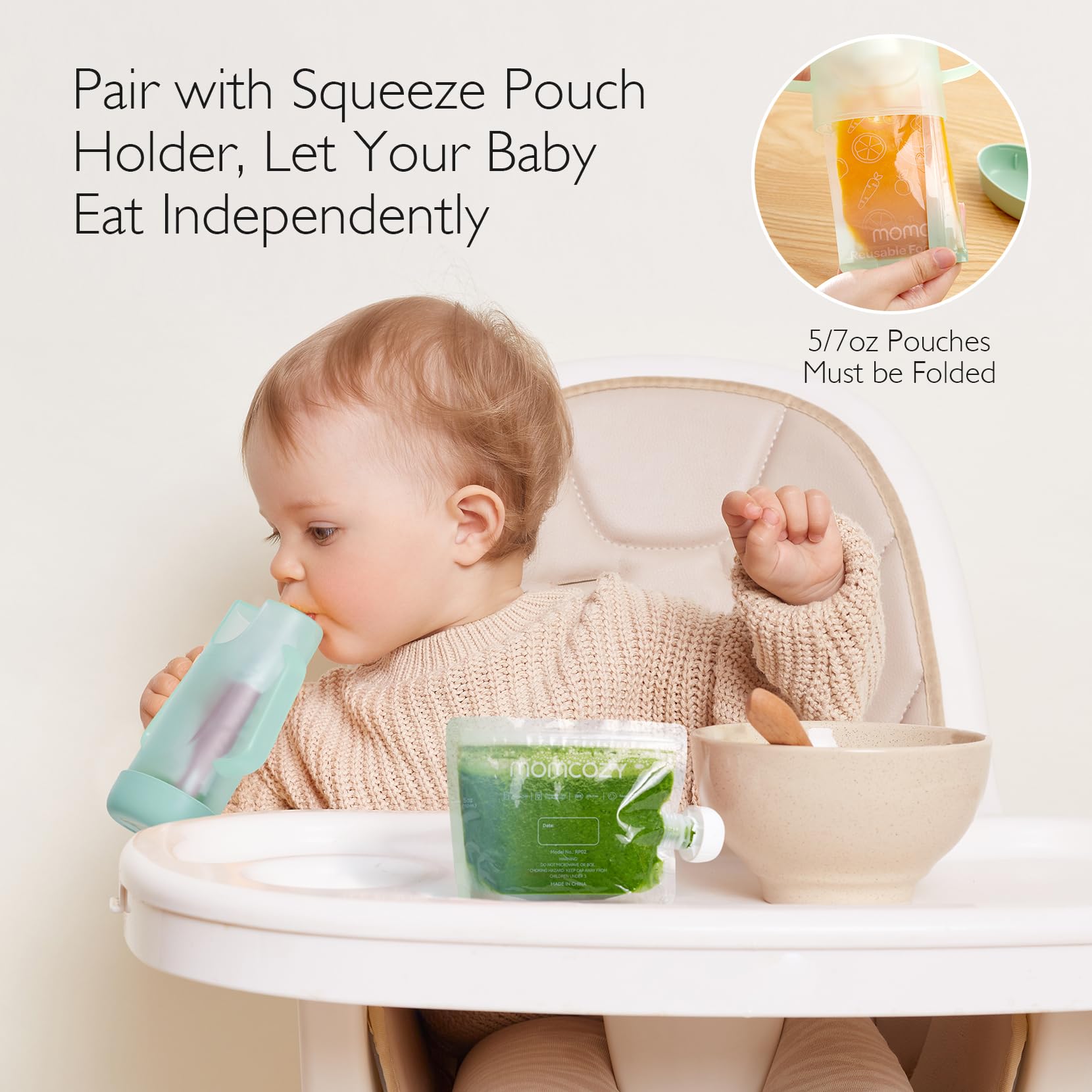 Foto 7 pulgar | Bolsas Reutilizables De Comida Para Bebés Momcozy Para Niños Pequeños, 150 Ml, Paquete De 10 - Venta Internacional.