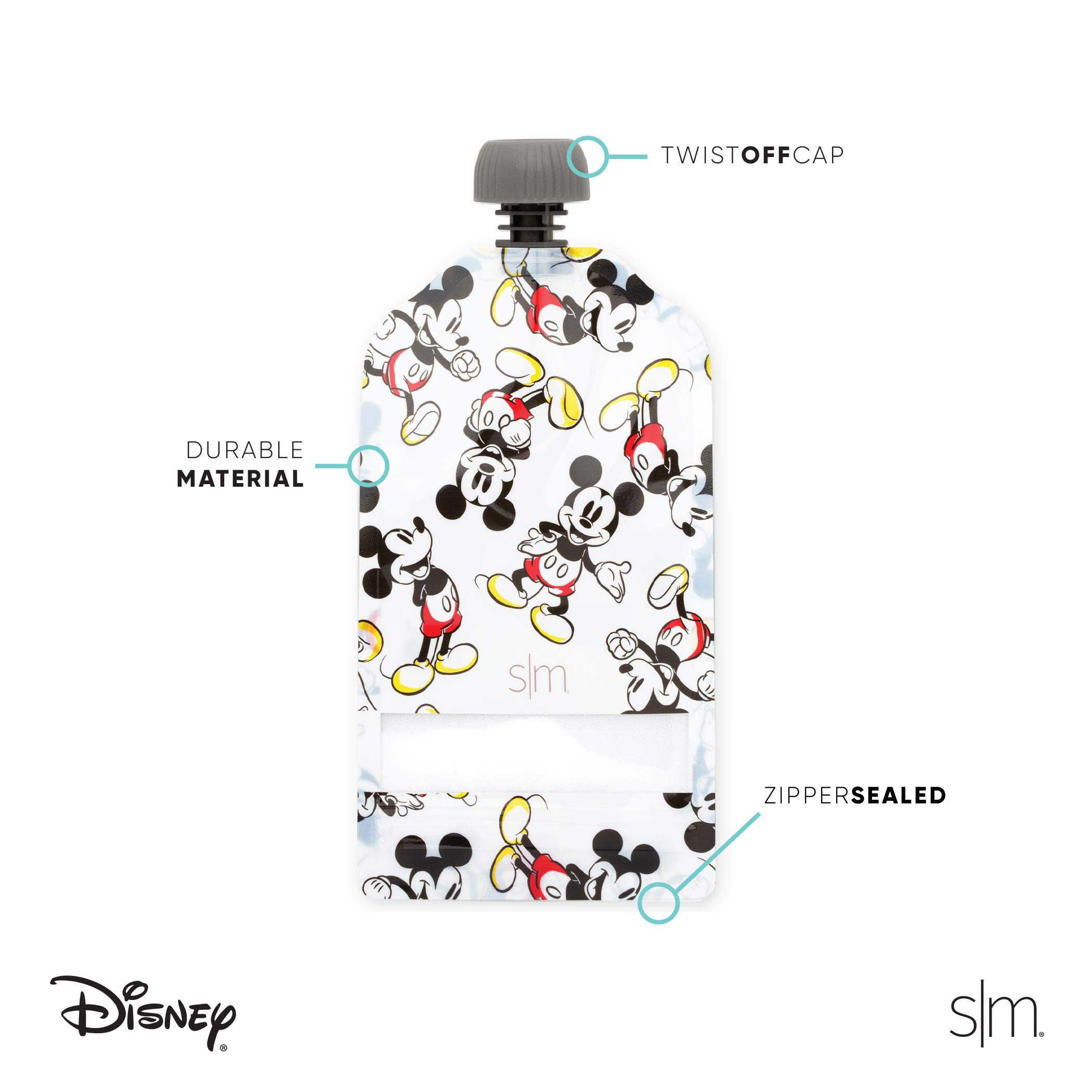 Foto 4 pulgar | Bolsas Reutilizables De Comida Para Bebés Simple Modern Disney, 150 Ml, Paquete De 10 - Venta Internacional.
