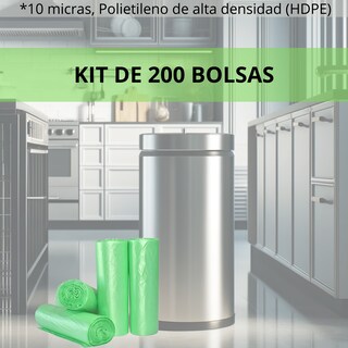 Foto 5 | Bolsas de Basura Cronos Biodegradables Verdes 7-10 Galones