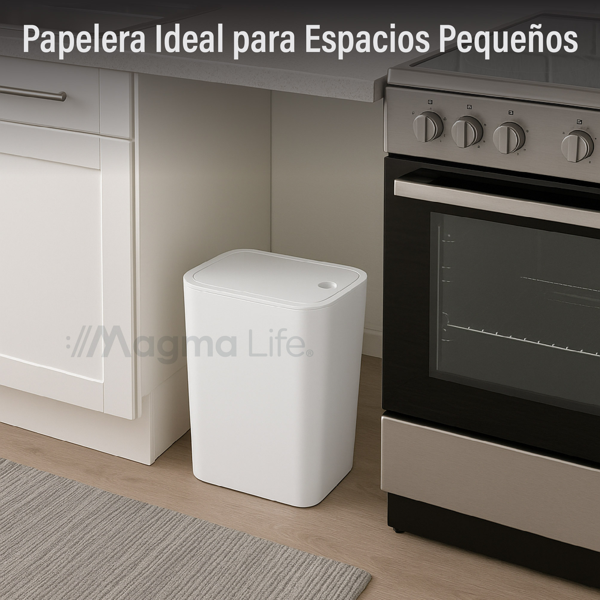 Foto 4 pulgar | Magma Life Set De 3 Botes De Basura De Plástico Magma Life, Capacidad 11 Litros, Tamaño 22x15.5x33 Cm, Resiste