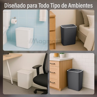 Foto 7 | Magma Life Set De 3 Botes De Basura De Plástico Magma Life, Capacidad 11 Litros, Tamaño 22x15.5x33 Cm, Resiste