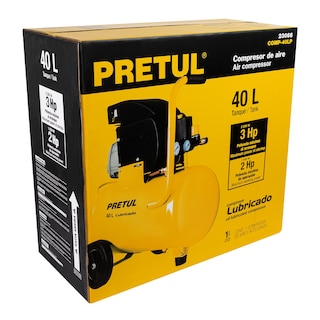 Foto 4 | Compresor B de 40 L Pretul 23066 color Amarillo de 3 HP Potencia Máxima de 127 V